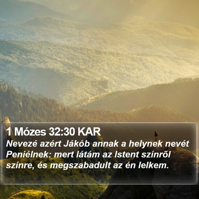 1 Mózes 32:30 KAR Bible Verse Image