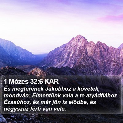 1 Mózes 32:6 KAR Bible Verse Image