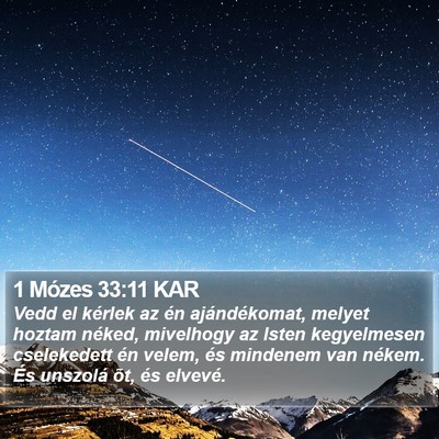 1 Mózes 33:11 KAR Bible Verse Image