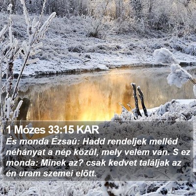 1 Mózes 33:15 KAR Bible Verse Image