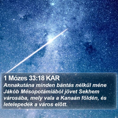 1 Mózes 33:18 KAR Bible Verse Image