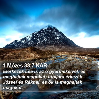 1 Mózes 33:7 KAR Bible Verse Image