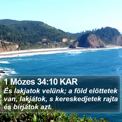 1 Mózes 34:10 KAR Bible Verse Image