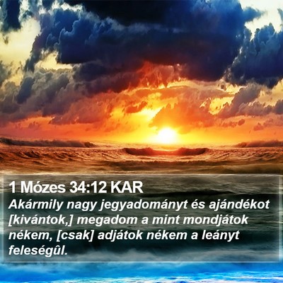 1 Mózes 34:12 KAR Bible Verse Image