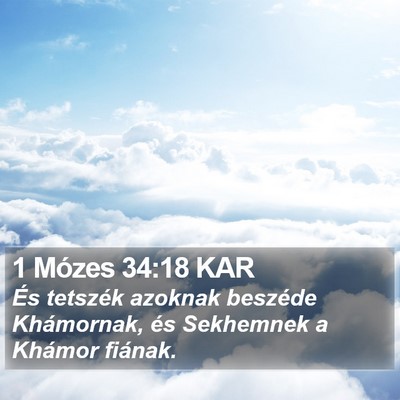 1 Mózes 34:18 KAR Bible Verse Image