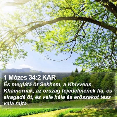 1 Mózes 34:2 KAR Bible Verse Image