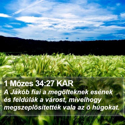 1 Mózes 34:27 KAR Bible Verse Image