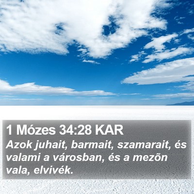 1 Mózes 34:28 KAR Bible Verse Image