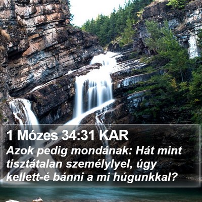 1 Mózes 34:31 KAR Bible Verse Image