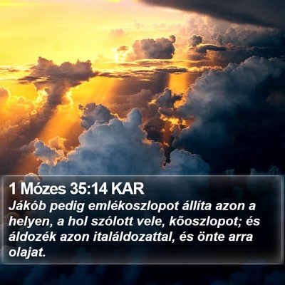 1 Mózes 35:14 KAR Bible Verse Image