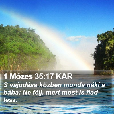 1 Mózes 35:17 KAR Bible Verse Image