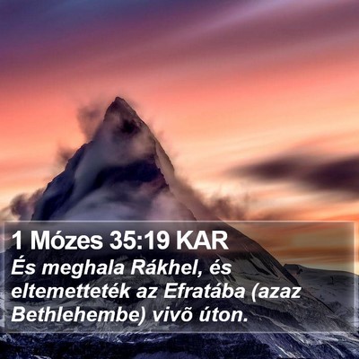 1 Mózes 35:19 KAR Bible Verse Image