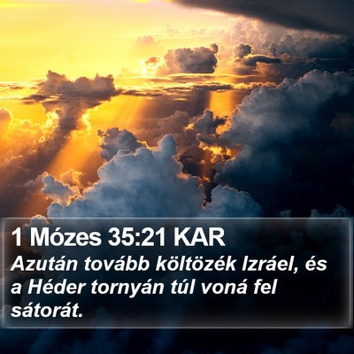 1 Mózes 35:21 KAR Bible Verse Image