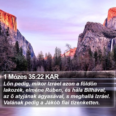1 Mózes 35:22 KAR Bible Verse Image