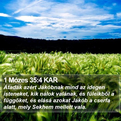 1 Mózes 35:4 KAR Bible Verse Image