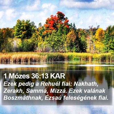 1 Mózes 36:13 KAR Bible Verse Image