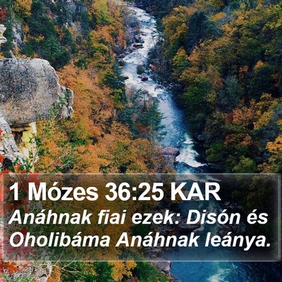1 Mózes 36:25 KAR Bible Verse Image
