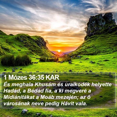 1 Mózes 36:35 KAR Bible Verse Image