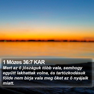 1 Mózes 36:7 KAR Bible Verse Image