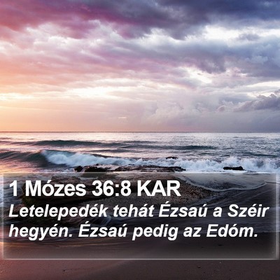 1 Mózes 36:8 KAR Bible Verse Image
