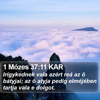 1 Mózes 37:11 KAR Bible Verse Image