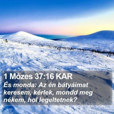 1 Mózes 37:16 KAR Bible Verse Image