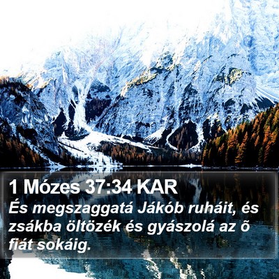 1 Mózes 37:34 KAR Bible Verse Image