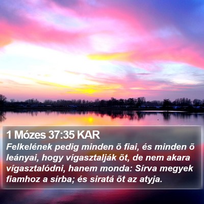 1 Mózes 37:35 KAR Bible Verse Image
