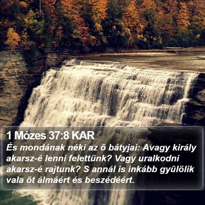 1 Mózes 37:8 KAR Bible Verse Image