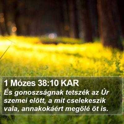 1 Mózes 38:10 KAR Bible Verse Image