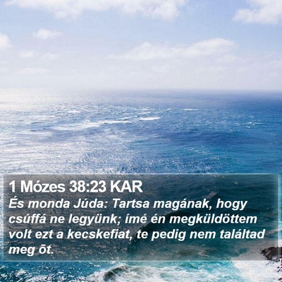 1 Mózes 38:23 KAR Bible Verse Image