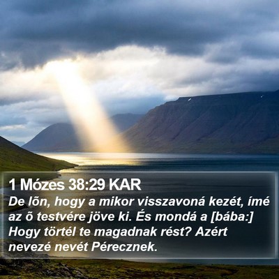 1 Mózes 38:29 KAR Bible Verse Image