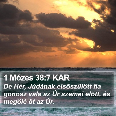 1 Mózes 38:7 KAR Bible Verse Image