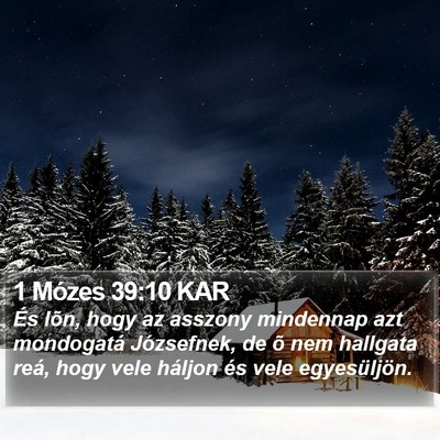 1 Mózes 39:10 KAR Bible Verse Image