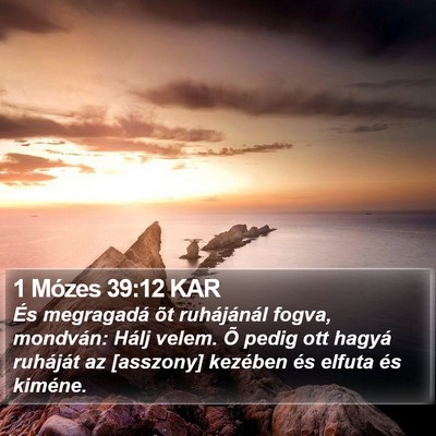 1 Mózes 39:12 KAR Bible Verse Image