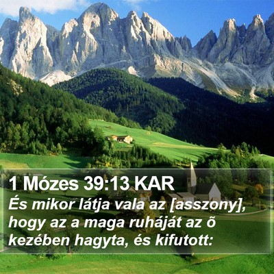 1 Mózes 39:13 KAR Bible Verse Image