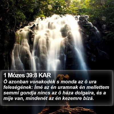 1 Mózes 39:8 KAR Bible Verse Image