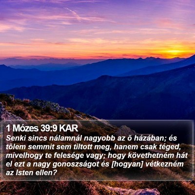 1 Mózes 39:9 KAR Bible Verse Image