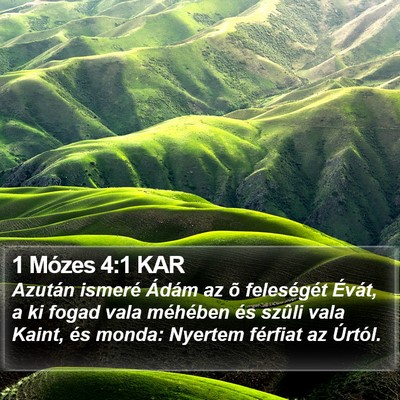 1 Mózes 4:1 KAR Bible Verse Image