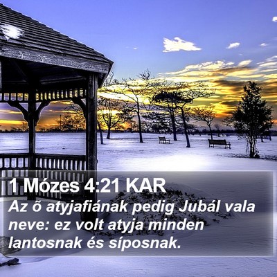 1 Mózes 4:21 KAR Bible Verse Image
