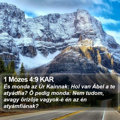 1 Mózes 4:9 KAR Bible Verse Image