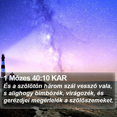 1 Mózes 40:10 KAR Bible Verse Image