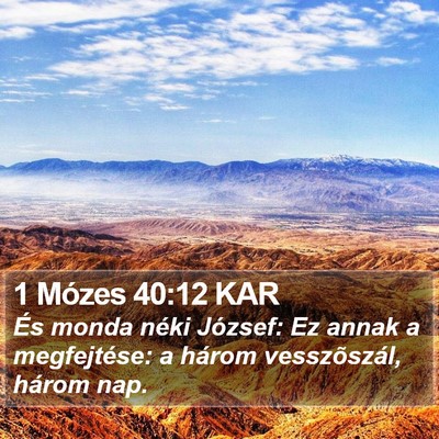1 Mózes 40:12 KAR Bible Verse Image