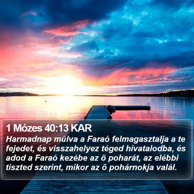 1 Mózes 40:13 KAR Bible Verse Image