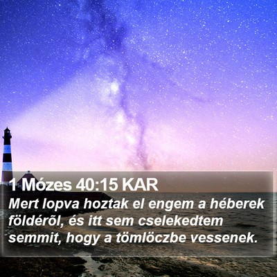 1 Mózes 40:15 KAR Bible Verse Image