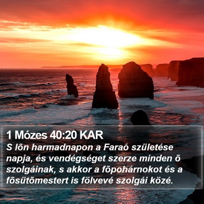 1 Mózes 40:20 KAR Bible Verse Image