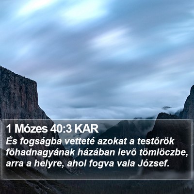 1 Mózes 40:3 KAR Bible Verse Image