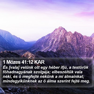 1 Mózes 41:12 KAR Bible Verse Image