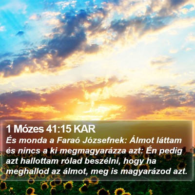 1 Mózes 41:15 KAR Bible Verse Image