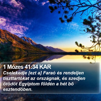 1 Mózes 41:34 KAR Bible Verse Image